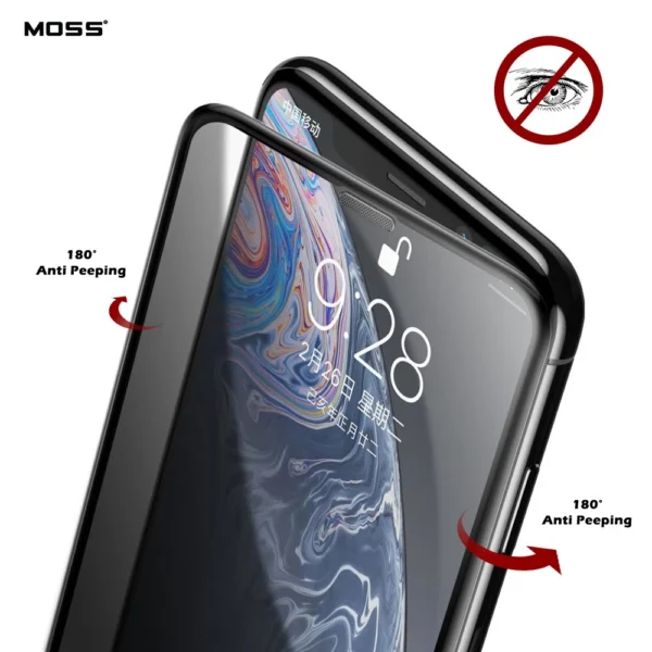 MOSS 111D Privacy Tempered Glass Screen Protector