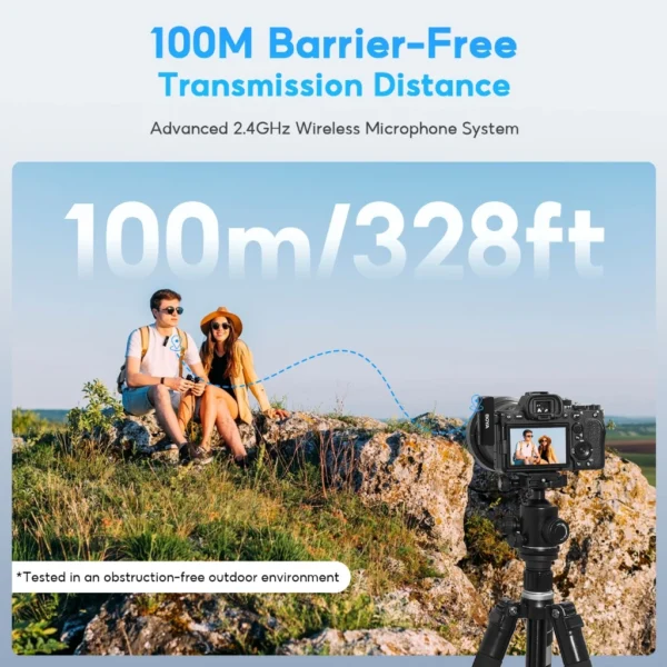 Wireless Lavalier Microphone System with Charging Case