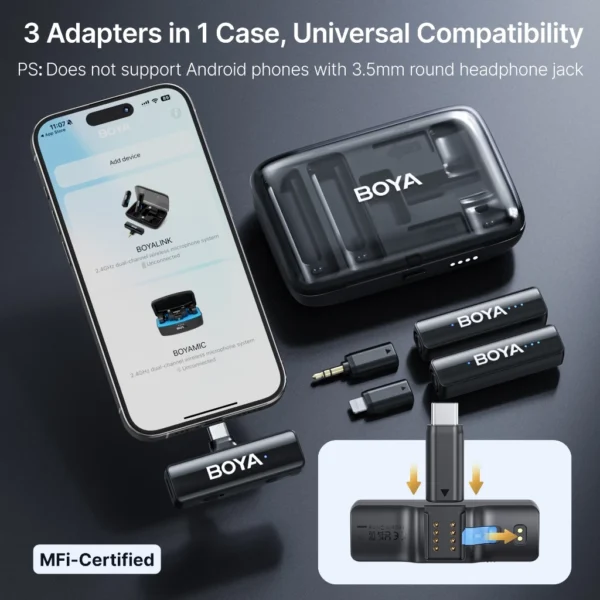 cn-11134207-820l4-mgyx4d72eo7i52 Dual Wireless Lavalier Microphone with Charging Case