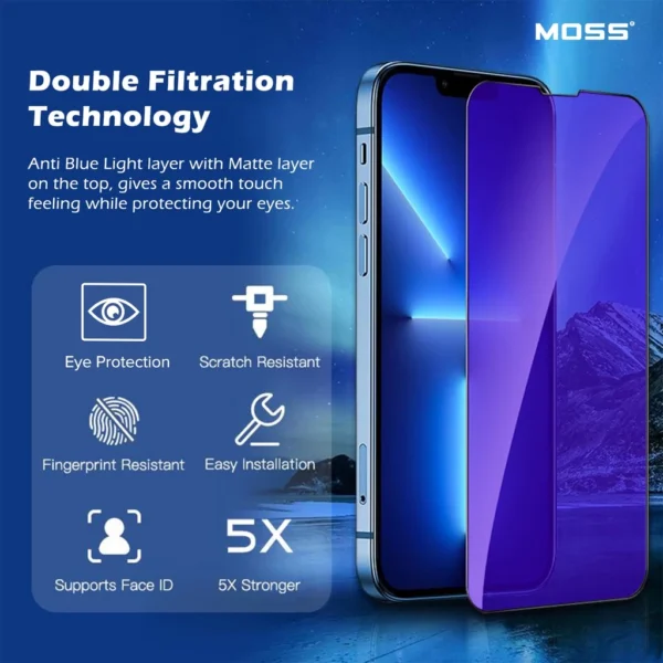 f7471f562286548f677effd63ef65b28 MOSS 111D Matte Anti Blue Light Tempered Glass Screen Protector